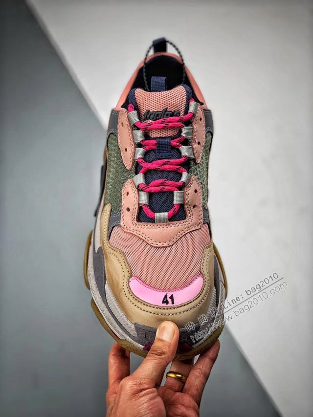 Balenciaga經典款男女鞋 巴黎世家頂級版本Triple-S 17老爹鞋 Balenciaga情侶款老爹鞋  hdbl1225